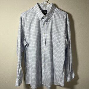 Jos A Bank Traveler Tailored Fit Men’s Dress Shirt Long Sleeve 17.5-34 Cotton